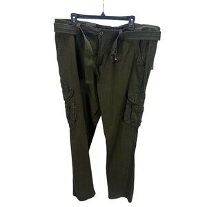 X Ray Jeans Men's Cargo New Pants 40/32 Olive Belt Pockets Outdoor Utility Trou